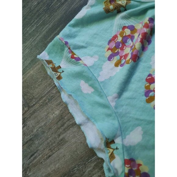 Pixar Up Sleepwear Shirt Blue Balloon Disney Cap Sleeve Colorful Kids XL 16-18 - Picture 4 of 7